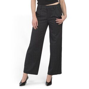 DEMOCRACY Charcoal Sol High Rise Wide Leg Trousers